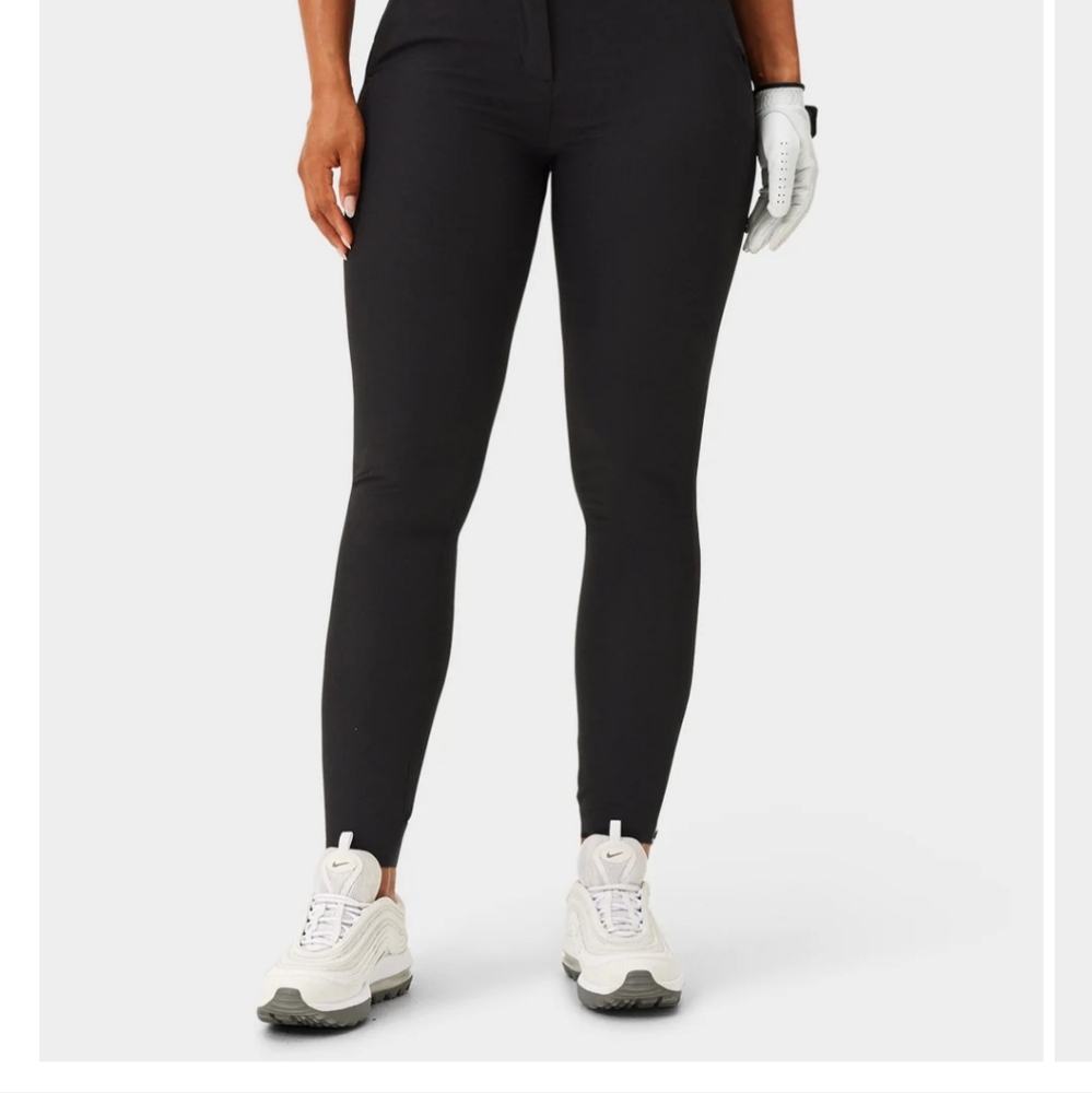 Macade Golf Black 4 Way Strech Joggers Slim Fit 2 Back Zip Pockets Size XL